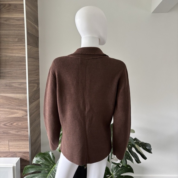 Fabiana Filippi Cardigan Blazer Jacket Brown Buttons NWT Sz XL❤️ - Picture 2 of 6